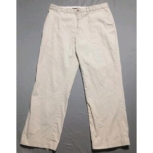 Vintage Polo Golf Ralph Lauren Mens 35x32 Chino Pants Khaki Flat Front Preppy 35